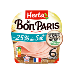 Le Bon Paris® Sel réduit* Conservation Sans Nitrite 6T