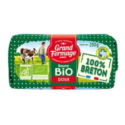 Beurre BIO Grand Fermage 100% breton Doux (250G)