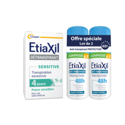 Etiaxil Anti-transpirant Protection 48h Compressé 100ml Lot 2