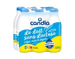 Le Lait Sans Lactose 1/2 écrémé 1L x6