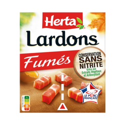 Lardons fumés Conservation Sans Nitrite 2x75g