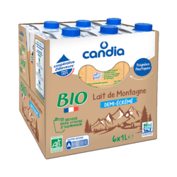Candia Lait de Montagne Bio Brique 6x1L
