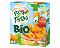 Pom'Potes® Bio Pomme Mirabelle 4x90g