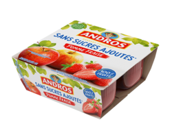 Sans Sucres Ajoutés* Pomme Fraise x4