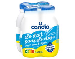 Le Lait Sans Lactose 1/2 écrémé 50cl x4