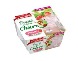 Yaourt fruits mixés fraise au lait de chèvre 