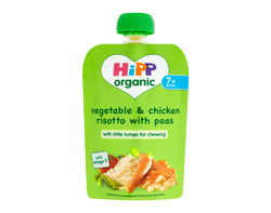 HiPP Organic pouch vegetable & chicken risotto with peas