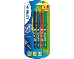 Blister V-Ball 05 Fin x 3 +1 gratuit (noir bleu rouge + vert) 