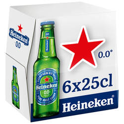 Heineken 0.0 bière blonde sans alcool 6x25cl 0.0°