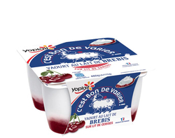 Yaourt au lait de brebis sur lit de Cerises