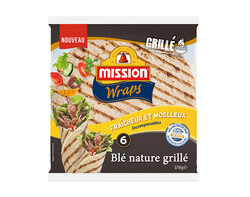 6 Wraps Blé Nature Grillé - 370g