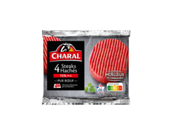 Steaks hachés pur boeuf 15% x4 (4x100g)