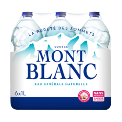 Eau minérale naturelle Mont Blanc - 6x1L