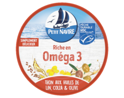 Thon aux huiles de Lin, Colza et Olive 120g