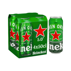 Heineken bière blonde canettes 4x50cl 5°