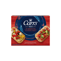 Ciabatta Sundried Tomato flavour & Basil 140g
