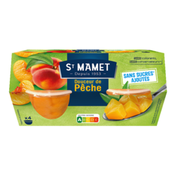 Coupelles Douceur de Pêche 4x113g