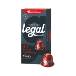 Legal Espresso équilibré N°7 - capsules aluminium x10