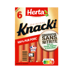 Saucisses KNACKI® Conservation Sans Nitrite x6