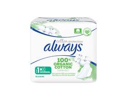 12 serviettes Always Cotton Protection - Normal