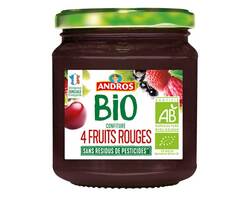 Confiture de 4 Fruits rouges Andros BIO 355g
