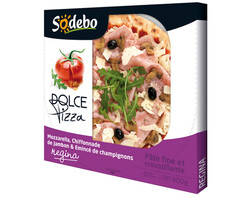 
Mozzarella, chiffonnade de jambon & champignons