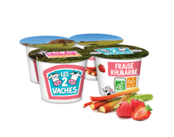 Brassé Fraise Rhubarbe 115g x 4