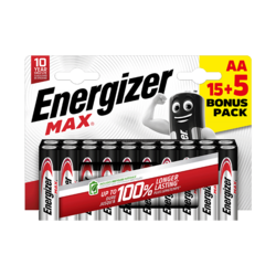 Energizer Max pack de 15+5 piles alcalines AA
