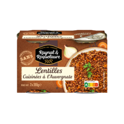 Lentilles cuisinées à l'Auvergnate 
2 x 200G