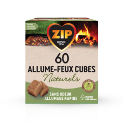 ZIP® ALLUME-FEUX CUBES NATURELS 60