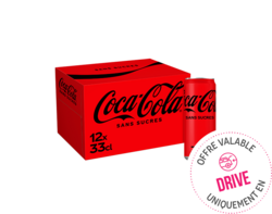 Coca-Cola sans sucres canettes 12x33CL