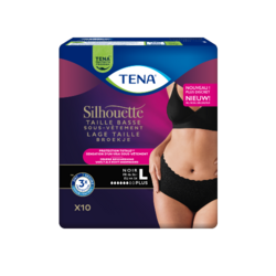 TENA Silhouette Normal Taille Basse Noir L x10