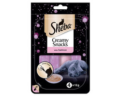 Creamy Snacks Salmon Adult Cat Treats 4x12g