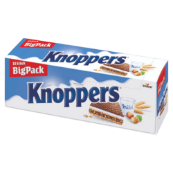 Knoppers Gaufrettes Lait Noisette x15 375g