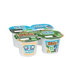 Yaourts brassés bio 
à la Vanille de Madagascar x4