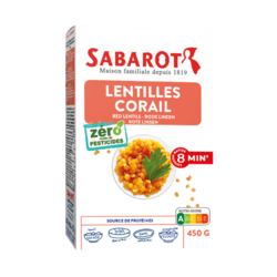 Lentilles corail ZRP (zéro résidu de pesticides) - 450g