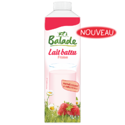 Lait battu Balade - Fraise 1L
