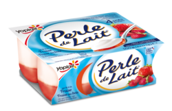 Perle de Lait Sur Lit Fraise x4