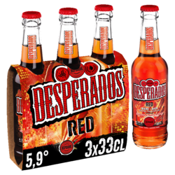 Desperados Red bière aromatisée tequila cachaça guarana 3x33cl 5;9°