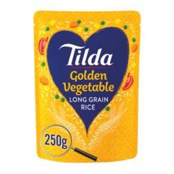 Tilda Microwave Golden Vegetable Long Grain Rice 250g
