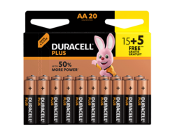 Duracell Plus AA 15+5 Gratuites Piles