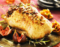 Canette farcie aux figues