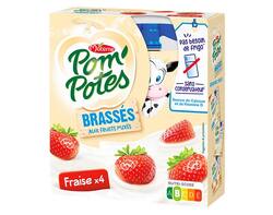 Pom’Potes® Brassés Fraise x4