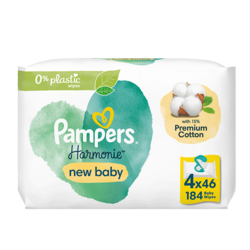 Lingettes Pampers Harmonie New Baby 0% 4x46
