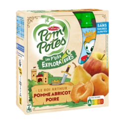Le Roi Arthur : Pomme Abricot Poire 4*90g