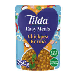 Tilda Easy Meals Chickpea Korma Pulses and Vegetables 250g
