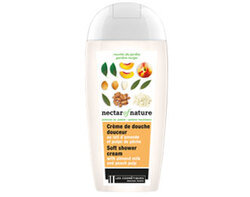 Crème de douche
Douceur au lait d'amande et pulpe de pêche