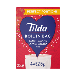 Tilda Boil in the Bag Long Grain Rice 4x62.5g