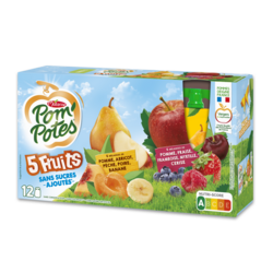 Bi-variétés 5 Fruits Jaunes & Rouges 12x90g