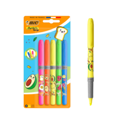 BIC® Highlighter Grip Kawaii Neon - 5 Highlighters